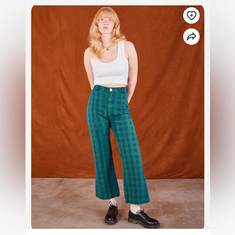 Big Bud Press Green Gingham Western Pants like new, size large